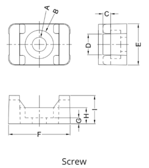 Cable tie mount-Screw